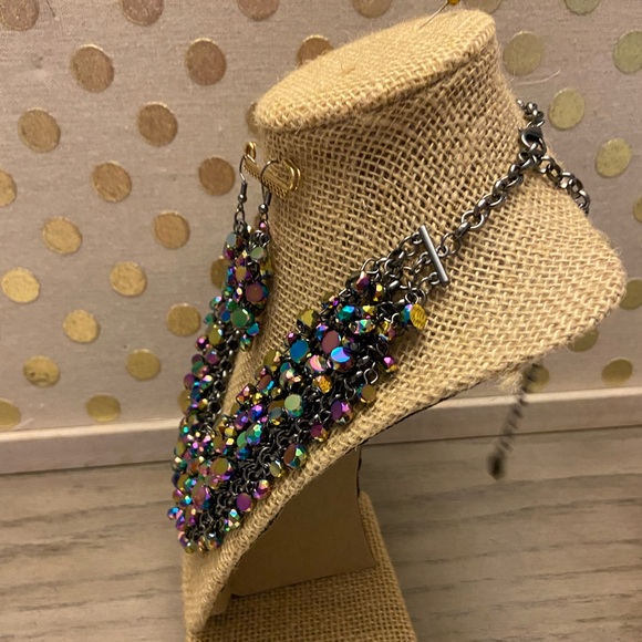 VIVACIOUS Paparazzi Jewelry Zi Collection Oil Spill Necklace & earrings set - Picture 6 of 9